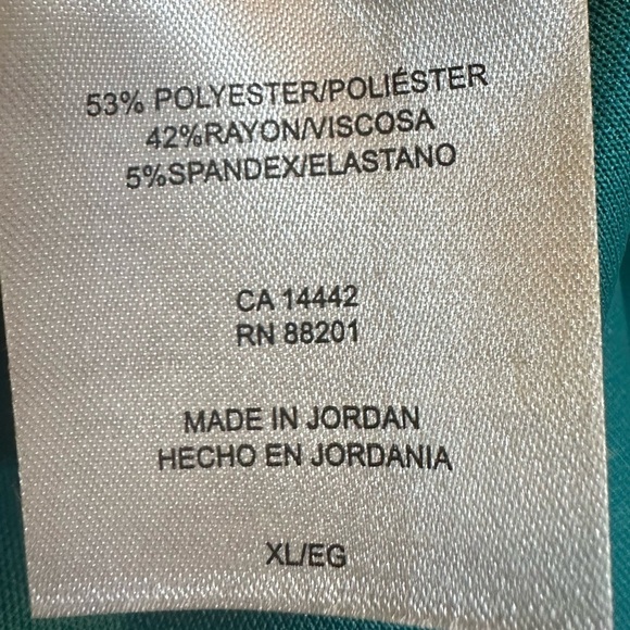 Mondetta teal green sweatshirts XL Scuba crewneck top - Picture 6 of 8